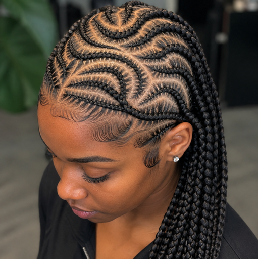 Freestyle cornrows - Taille aisselles