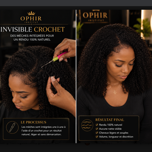 Crochet invisible - Selon densité