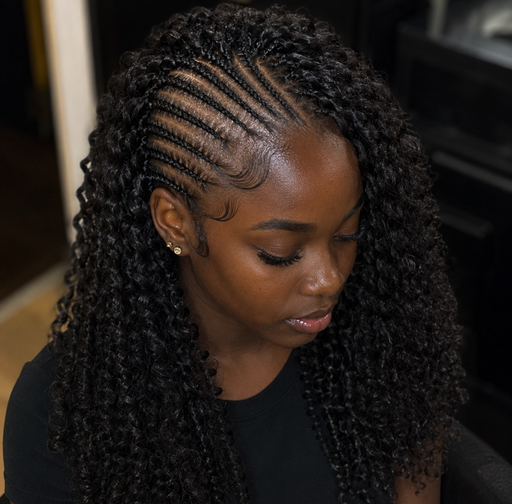 Half Cornrows Half Crochet